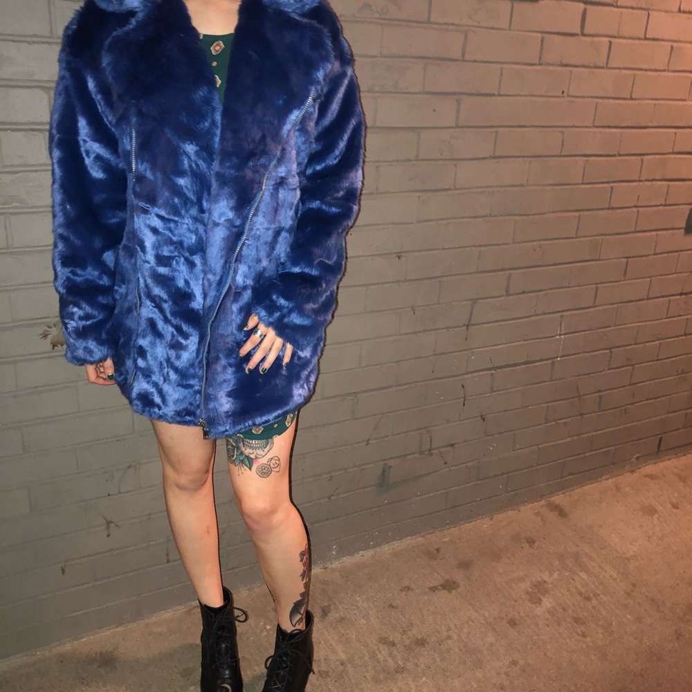 Cobalt Blue Furry Coat 💙